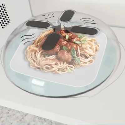 Microwave Multifunctional Splash-Proof Cover, Safety Magnet, Plastic Hovering Cover, Tv Heating Cover