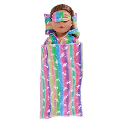 Set Sleeping Bag Pajamas Pillow Eye Mask Shoes