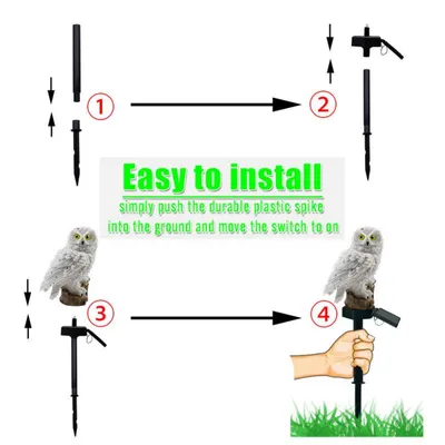 Hot Sell Owl Solar Light With Solar LED Outdoors Solar Light Solar Lamp Solar Garden Light