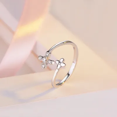 Diamond Ring Female Mouth Japanese And Korean Sweet Girl Heart Index Finger Ring