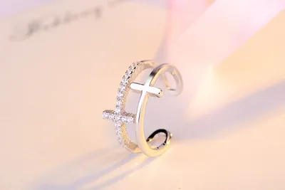 Diamond Ring Female Mouth Japanese And Korean Sweet Girl Heart Index Finger Ring