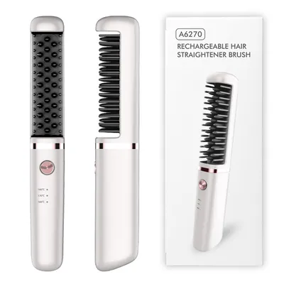 USB Rechargeable Hair Straightener Comb