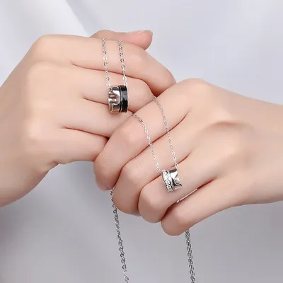 Ring Couple Necklace S925 Sterling Silver Men And Women