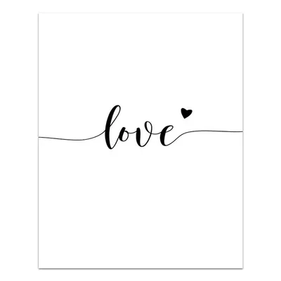 Black And White Romantic Hand In Hand Abstract Decorative Painting Core Canvas Painting