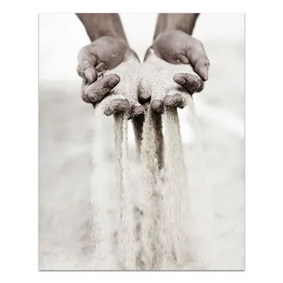 Black And White Romantic Hand In Hand Abstract Decorative Painting Core Canvas Painting