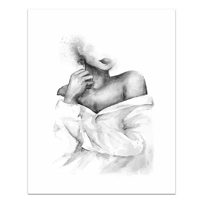 Black And White Romantic Hand In Hand Abstract Decorative Painting Core Canvas Painting