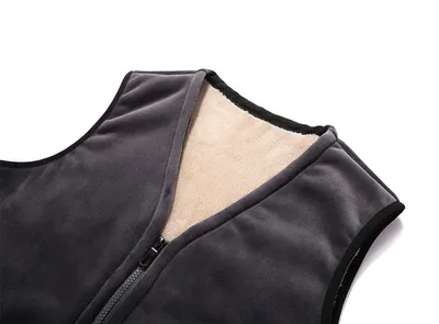 Thick Men's Fleece Waistcoat Vest Warm Vest Jacket