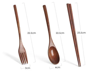 Long Handle Couple Spoon Chopsticks Portable Tableware