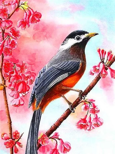 Flower And Bird Crafts, Digital Painting, Painting On Canvas, Hand-painted Art Painting