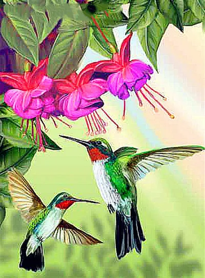 Flower And Bird Crafts, Digital Painting, Painting On Canvas, Hand-painted Art Painting