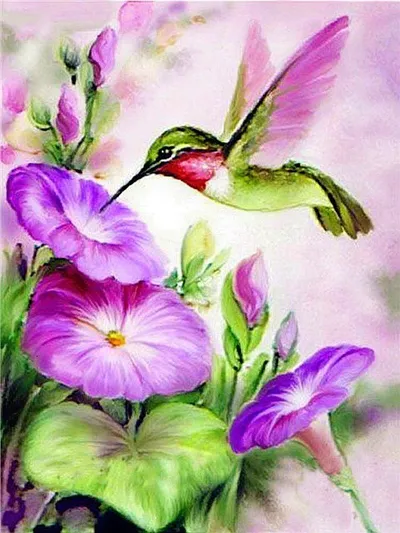 Flower And Bird Crafts, Digital Painting, Painting On Canvas, Hand-painted Art Painting