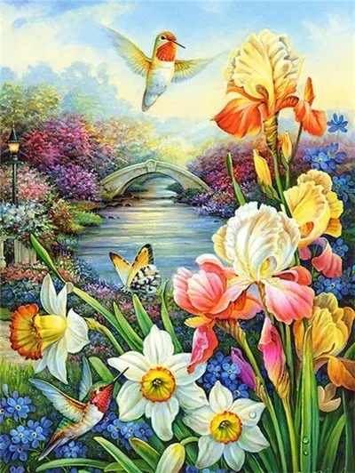 Flower And Bird Crafts, Digital Painting, Painting On Canvas, Hand-painted Art Painting