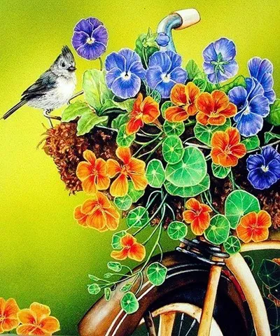 Flower And Bird Crafts, Digital Painting, Painting On Canvas, Hand-painted Art Painting