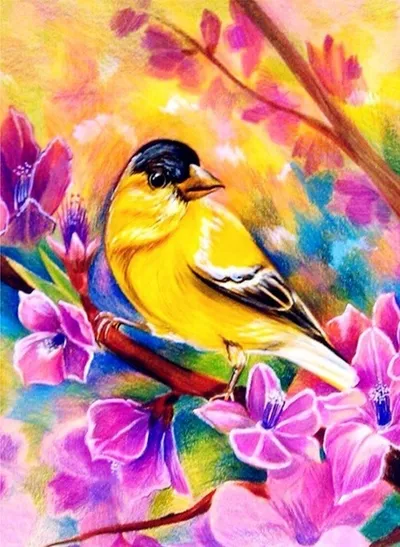 Flower And Bird Crafts, Digital Painting, Painting On Canvas, Hand-painted Art Painting