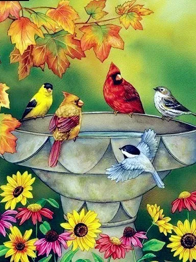 Flower And Bird Crafts, Digital Painting, Painting On Canvas, Hand-painted Art Painting