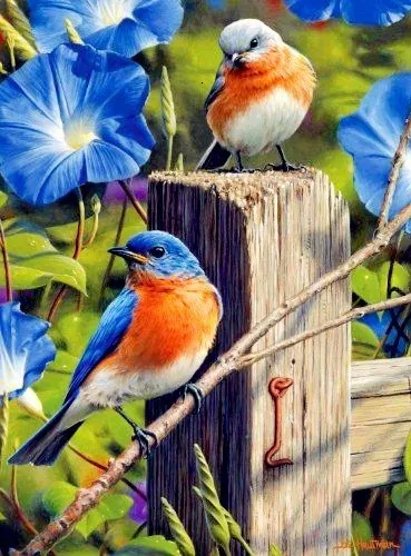 Flower And Bird Crafts, Digital Painting, Painting On Canvas, Hand-painted Art Painting