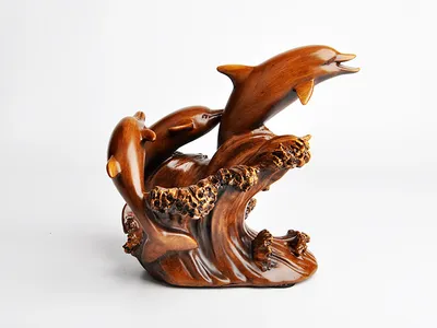 Resin Home Decorations Imitation Bronze Crafts European Style Dolphin Wine Rack Decorations