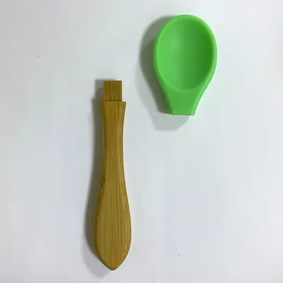 Silicone Baby Bamboo Spoon