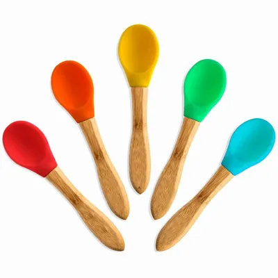 Silicone Baby Bamboo Spoon