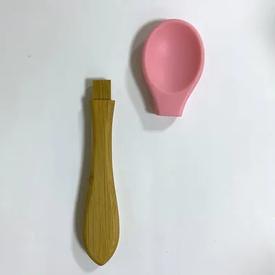 Silicone Baby Bamboo Spoon