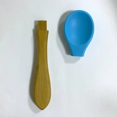 Silicone Baby Bamboo Spoon