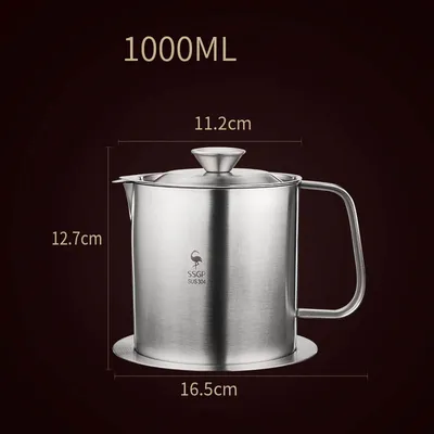 Household Stainless Steel Filter Anti-leakage Oil Pot