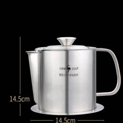 Household Stainless Steel Filter Anti-leakage Oil Pot