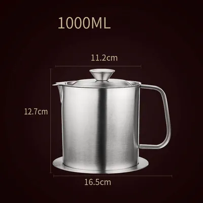 Household Stainless Steel Filter Anti-leakage Oil Pot