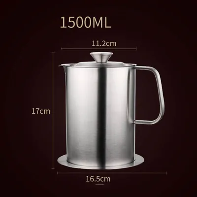 Household Stainless Steel Filter Anti-leakage Oil Pot