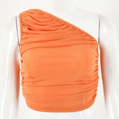 Solid Color Slant Collar Slim Bottoming T-Shirt