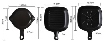Ceramic Handle Tray For Household Use European Style Bakeware Tray With Handle