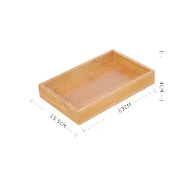 Retro Wooden Rectangular Bamboo Tray, Home Storage, Restaurant, Fruit Tray, Tea Tray