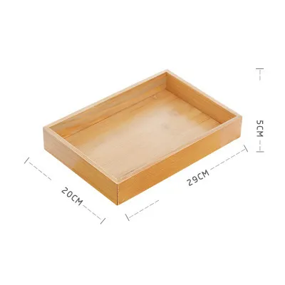 Retro Wooden Rectangular Bamboo Tray, Home Storage, Restaurant, Fruit Tray, Tea Tray