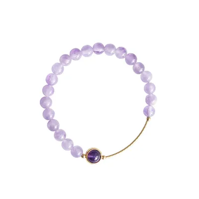 Natural Lavender Amethyst Bracelet Single Circle Bracelet
