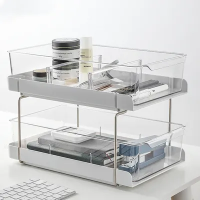Cabinet Seasoning Bottle Cosmetics Double Drawer Drawer Pull-out Rack