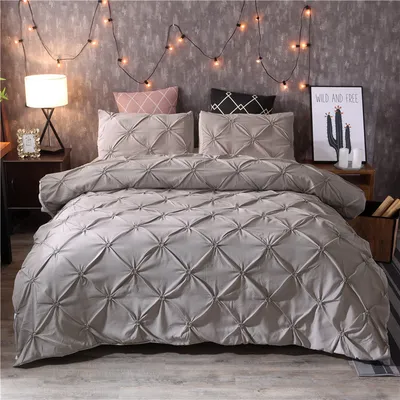 EBay Fern Flower Craft Bedding Three-piece Solid Color Products