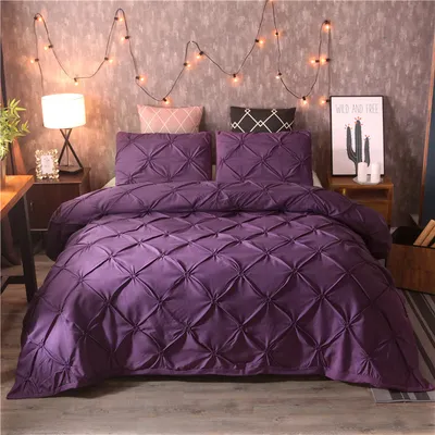 EBay Fern Flower Craft Bedding Three-piece Solid Color Products