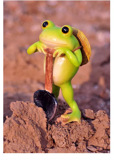 Creative Cute Frog Decoration Micro-landscape Flower Pot Resin Animal Succulent Pot Decoration Crafts Office Furnishings