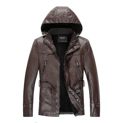 Foreign Trade Autumn And Winter New Style PU Leather Men's Mid-length Style