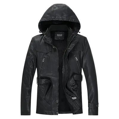 Foreign Trade Autumn And Winter New Style PU Leather Men's Mid-length Style