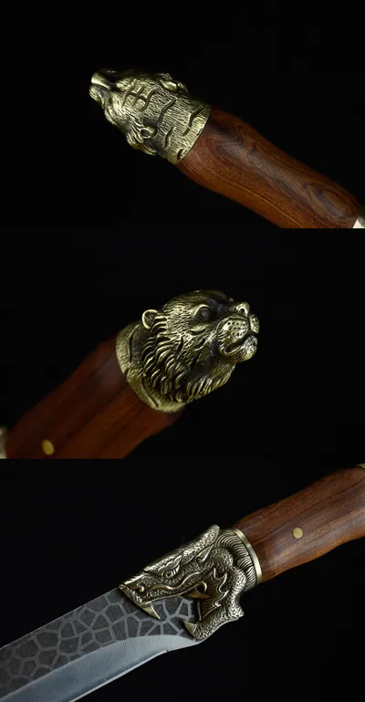 Kitchen Knife Dragon Tiger Bone Knife Ice Crack