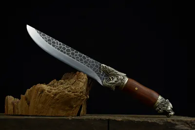 Kitchen Knife Dragon Tiger Bone Knife Ice Crack