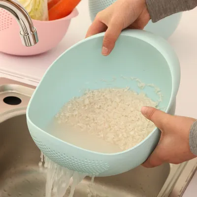 تكثيف المطبخ، غسالة الأرز، أدوات منزلية، غسل التصريف، منخل الأرز، ثقب كثيف، حوض غسيل الأرز البلاستيكي متعدد الاستخدامات