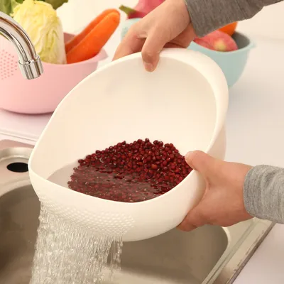تكثيف المطبخ، غسالة الأرز، أدوات منزلية، غسل التصريف، منخل الأرز، ثقب كثيف، حوض غسيل الأرز البلاستيكي متعدد الاستخدامات