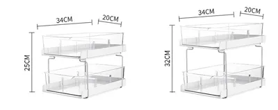 Cabinet Seasoning Bottle Cosmetics Double Drawer Drawer Pull-out Rack