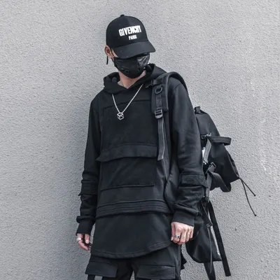 High Street Hip-hop Trendy Hooded Sweater Stitching