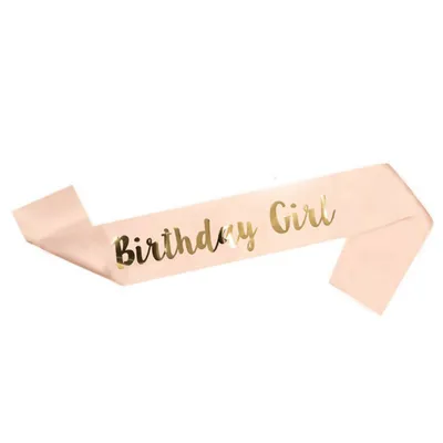 Birthday Party Single Layer Bronzing Shoulder Strap Etiquette Strap