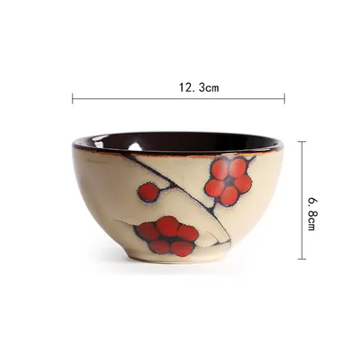 Japanese style flower ceramic household tableware