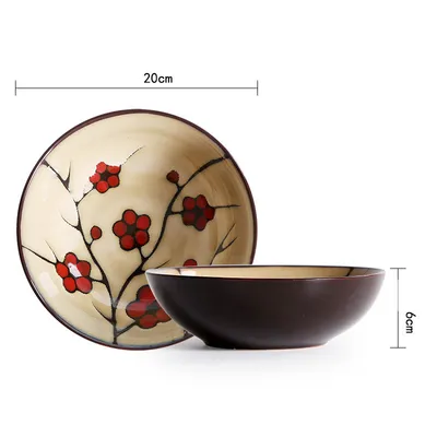 Japanese style flower ceramic household tableware