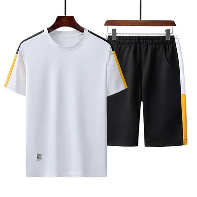 Two-piece Breathable Running Short-sleeved Shorts